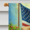 All American Lakeland Terrier House Flag Large Porch Sleeve Pole Decorative Outside Yard Banner Artwork Wall Hanging, Polyester, House Size