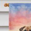 Bullmastiff Two Hearts House Flag Large Porch Sleeve Pole Decorative Outside Yard Banner Artwork Wall Hanging, Polyester, House Size, Multicolor