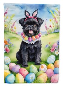 Affenpinscher Easter Egg Hunt House Flag Large Porch Sleeve Pole Decorative Outside Yard Banner Artwork Wall Hanging, Polyester, House Size