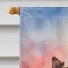 Collie Two Hearts House Flag Large Porch Sleeve Pole Decorative Outside Yard Banner Artwork Wall Hanging, Polyester, House Size, Multicolor