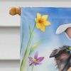 Australian Shepherd Easter Egg Hunt House Flag Large Porch Sleeve Pole Decorative Outside Yard Banner Artwork Wall Hanging, Polyester, House Size