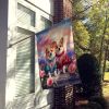 Corgi Two Hearts House Flag Large Porch Sleeve Pole Decorative Outside Yard Banner Artwork Wall Hanging, Polyester, House Size, Multicolor