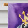 Giant Schnauzer King of Mardi Gras House Flag Large Porch Sleeve Pole Decorative Outside Yard Banner Artwork Wall Hanging, Polyester, House Size