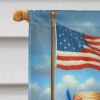 All American Gordon Setter House Flag Large Porch Sleeve Pole Decorative Outside Yard Banner Artwork Wall Hanging, Polyester, House Size, Multicolor