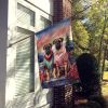Bullmastiff Two Hearts House Flag Large Porch Sleeve Pole Decorative Outside Yard Banner Artwork Wall Hanging, Polyester, House Size, Multicolor