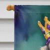 Afghan Hound King of Mardi Gras House Flag Large Porch Sleeve Pole Decorative Outside Yard Banner Artwork Wall Hanging, Polyester, House Size