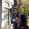All American Belgian Sheepdog House Flag Large Porch Sleeve Pole Decorative Outside Yard Banner Artwork Wall Hanging, Polyester, House Size