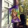 Chesapeake Bay Retriever King of Mardi Gras House Flag Large Porch Sleeve Pole Decorative Outside Yard Banner Artwork Wall Hanging, Polyester