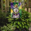 Alaskan Malamute King of Mardi Gras Garden Flag Mailbox Flag Decorative Yard Flag Banner Outside Patio Artwork Yard Flower Beds, Garden Size