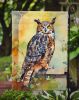 Great Horned Owl Garden Flag Mailbox Flag Decorative Yard Flag Banner Outside Patio Artwork Yard Flower Beds, Garden Size, Multicolor