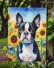 Boston Terrier in Sunflowers Garden Flag Mailbox Flag Decorative Yard Flag Banner Outside Patio Artwork Yard Flower Beds, Garden Size, Multicolor