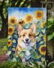 Corgi in Sunflowers Garden Flag Mailbox Flag Decorative Yard Flag Banner Outside Patio Artwork Yard Flower Beds, Garden Size, Multicolor