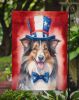 Collie Patriotic American Garden Flag Mailbox Flag Decorative Yard Flag Banner Outside Patio Artwork Yard Flower Beds, Garden Size, Multicolor