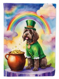 Wirehaired Pointing Griffon St Patrick's Day Garden Flag Mailbox Flag Decorative Yard Flag Banner Outside Patio Artwork Yard Flower Beds, Garden Size