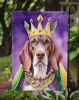 American English Coonhound King of Mardi Gras Garden Flag Mailbox Flag Decorative Yard Flag Banner Outside Patio Artwork Yard Flower Beds, Garden Size