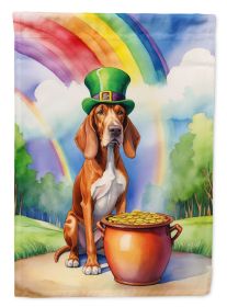 Red Redbone Coonhound St Patrick's Day Garden Flag Mailbox Flag Decorative Yard Flag Banner Outside Patio Artwork Yard Flower Beds, Garden Size