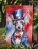 Chinese Crested Patriotic American Garden Flag Mailbox Flag Decorative Yard Flag Banner Outside Patio Artwork Yard Flower Beds, Garden Size