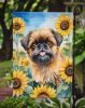 Brussels Griffon in Sunflowers Garden Flag Mailbox Flag Decorative Yard Flag Banner Outside Patio Artwork Yard Flower Beds, Garden Size, Multicolor