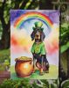 Black and Tan Coonhound St Patrick's Day Garden Flag Mailbox Flag Decorative Yard Flag Banner Outside Patio Artwork Yard Flower Beds, Garden Size
