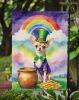 Chihuahua St Patrick's Day Garden Flag Mailbox Flag Decorative Yard Flag Banner Outside Patio Artwork Yard Flower Beds, Garden Size, Multicolor