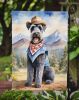 Kerry Blue Terrier Cowboy Welcome Garden Flag Mailbox Flag Decorative Yard Flag Banner Outside Patio Artwork Yard Flower Beds, Garden Size, Multicolor