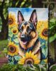 German Shepherd in Sunflowers Garden Flag Mailbox Flag Decorative Yard Flag Banner Outside Patio Artwork Yard Flower Beds, Garden Size, Multicolor