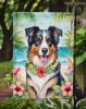 Australian Shepherd Luau Garden Flag Mailbox Flag Decorative Yard Flag Banner Outside Patio Artwork Yard Flower Beds, Garden Size, Multicolor