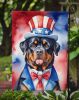 Rottweiler Patriotic American Garden Flag Mailbox Flag Decorative Yard Flag Banner Outside Patio Artwork Yard Flower Beds, Garden Size, Multicolor