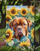 Dogue de Bordeaux in Sunflowers Garden Flag Mailbox Flag Decorative Yard Flag Banner Outside Patio Artwork Yard Flower Beds, Garden Size, Multicolor