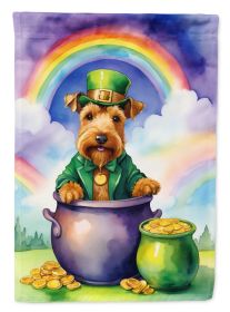 Welsh Terrier St Patrick's Day Garden Flag Mailbox Flag Decorative Yard Flag Banner Outside Patio Artwork Yard Flower Beds, Garden Size, Multicolor