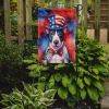 English Bull Terrier Patriotic American Garden Flag Mailbox Flag Decorative Yard Flag Banner Outside Patio Artwork Yard Flower Beds, Garden Size