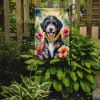 Bernedoodle Luau Garden Flag Mailbox Flag Decorative Yard Flag Banner Outside Patio Artwork Yard Flower Beds, Garden Size, Multicolor
