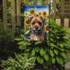 Border Terrier in Sunflowers Garden Flag Mailbox Flag Decorative Yard Flag Banner Outside Patio Artwork Yard Flower Beds, Garden Size, Multicolor