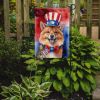 Finnish Spitz Patriotic American Garden Flag Mailbox Flag Decorative Yard Flag Banner Outside Patio Artwork Yard Flower Beds, Garden Size, Multicolor