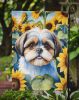 Shih Tzu in Sunflowers Garden Flag Mailbox Flag Decorative Yard Flag Banner Outside Patio Artwork Yard Flower Beds, Garden Size, Multicolor