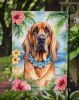 Bloodhound Luau Garden Flag Mailbox Flag Decorative Yard Flag Banner Outside Patio Artwork Yard Flower Beds, Garden Size, Multicolor