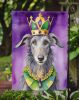 Scottish Deerhound King of Mardi Gras Garden Flag Mailbox Flag Decorative Yard Flag Banner Outside Patio Artwork Yard Flower Beds, Garden Size