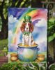 Welsh Springer Spaniel St Patrick's Day Garden Flag Mailbox Flag Decorative Yard Flag Banner Outside Patio Artwork Yard Flower Beds, Garden Size