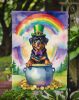 Rottweiler St Patrick's Day Garden Flag Mailbox Flag Decorative Yard Flag Banner Outside Patio Artwork Yard Flower Beds, Garden Size, Multicolor