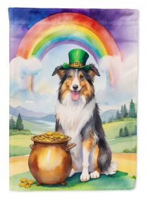 Collie St Patrick's Day Garden Flag Mailbox Flag Decorative Yard Flag Banner Outside Patio Artwork Yard Flower Beds, Garden Size, Multicolor