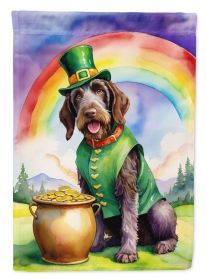 German Wirehaired Pointer St Patrick's Day Garden Flag Mailbox Flag Decorative Yard Flag Banner Outside Patio Artwork Yard Flower Beds, Garden Size