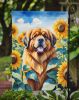 Tibetan Mastiff in Sunflowers Garden Flag Mailbox Flag Decorative Yard Flag Banner Outside Patio Artwork Yard Flower Beds, Garden Size, Multicolor