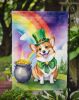 Corgi St Patrick's Day Garden Flag Mailbox Flag Decorative Yard Flag Banner Outside Patio Artwork Yard Flower Beds, Garden Size, Multicolor