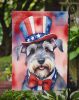 Schnauzer Patriotic American Garden Flag Mailbox Flag Decorative Yard Flag Banner Outside Patio Artwork Yard Flower Beds, Garden Size, Multicolor