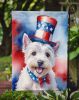 Westie Patriotic American Garden Flag Mailbox Flag Decorative Yard Flag Banner Outside Patio Artwork Yard Flower Beds, Garden Size, Multicolor