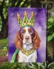 Welsh Springer Spaniel King of Mardi Gras Garden Flag Mailbox Flag Decorative Yard Flag Banner Outside Patio Artwork Yard Flower Beds, Garden Size