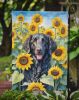 Curly-Coated Retriever in Sunflowers Garden Flag Mailbox Flag Decorative Yard Flag Banner Outside Patio Artwork Yard Flower Beds, Garden Size