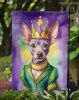 American Hairless Terrier King of Mardi Gras Garden Flag Mailbox Flag Decorative Yard Flag Banner Outside Patio Artwork Yard Flower Beds, Garden Size