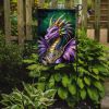 Dragon King of Mardi Gras Garden Flag Mailbox Flag Decorative Yard Flag Banner Outside Patio Artwork Yard Flower Beds, Garden Size, Multicolor