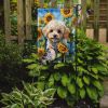 Maltipoo in Sunflowers Garden Flag Mailbox Flag Decorative Yard Flag Banner Outside Patio Artwork Yard Flower Beds, Garden Size, Multicolor